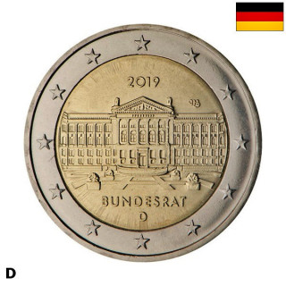Germany 2 Euro 2019 D "Bundesrat" UNC