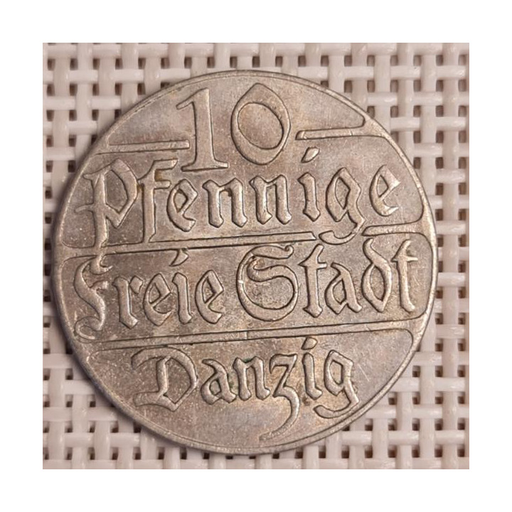 Danzig 10 Pfennig 1923 KM-143 VF