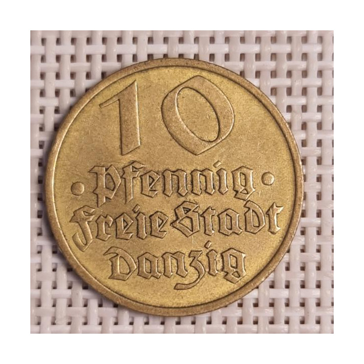 Danzig 10 Pfennig 1932 KM-152 VF