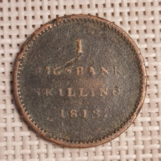 Denmark 1 Rigsbankskilling 1813 KM-680 F