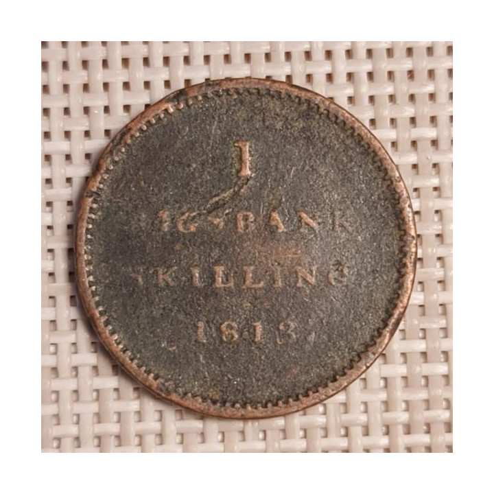 Denmark 1 Rigsbankskilling 1813 KM-680 F