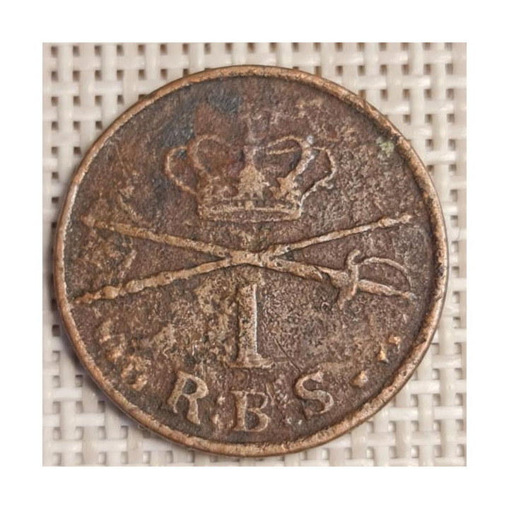 Denmark 1 Rigsbankskilling 1842 KM-726 F