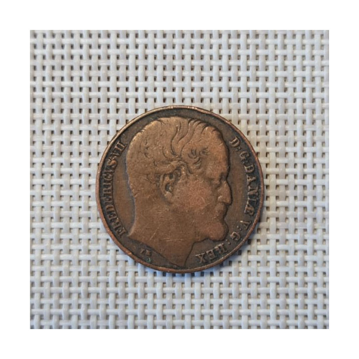 Denmark 1 Rigsbankskilling 1852 KM-754 VF