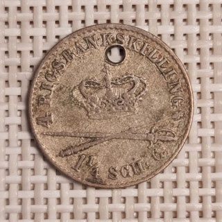 Denmark 4 Rigsbankskilling 1842 KM-721 F