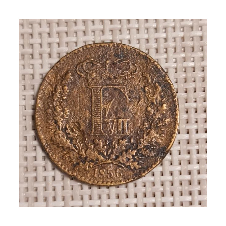 Denmark 1 Skilling Rigsmont 1856 KM-763 F