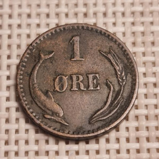 Denmark 1 Øre 1880 KM-792 VF