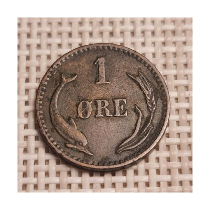 Denmark 1 Øre 1880 KM-792 VF