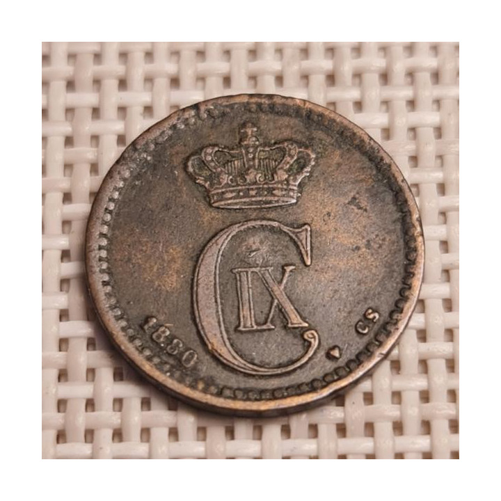 Denmark 1 Øre 1880 KM-792 VF