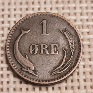 Denmark 1 Øre 1883 KM-792 VF