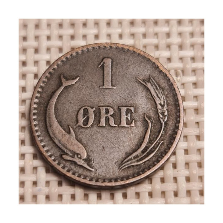 Denmark 1 Øre 1883 KM-792 VF