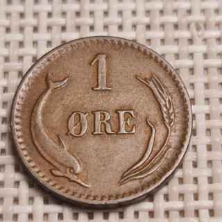 Denmark 1 Øre 1891 KM-792 VF