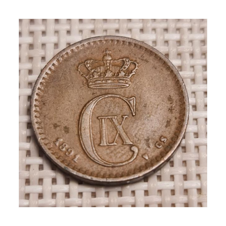Denmark 1 Øre 1891 KM-792 VF