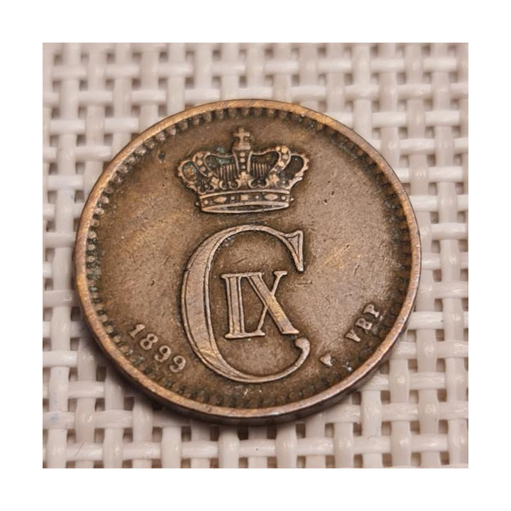 Denmark 1 Øre 1899 KM-792 VF