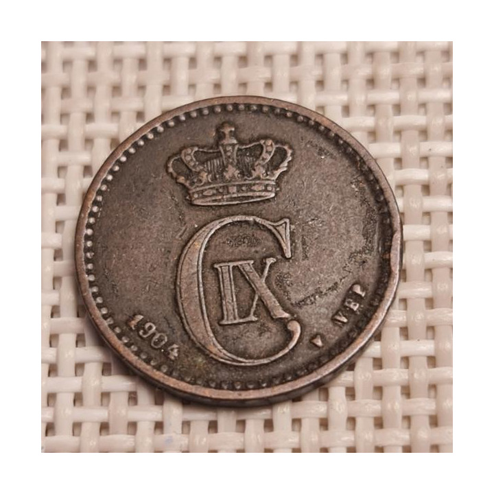 Denmark 1 Øre 1904 KM-792 VF
