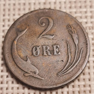 Denmark 2 Øre 1874 KM-793 F