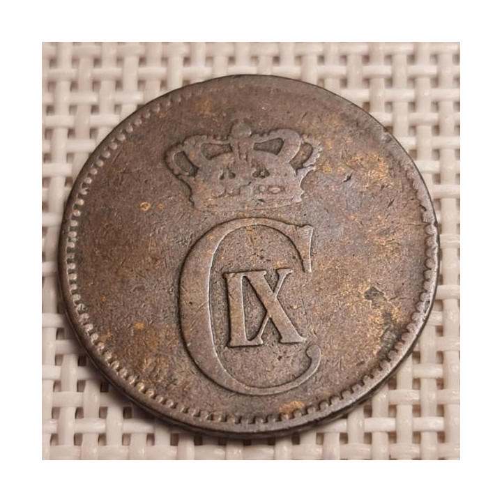 Denmark 2 Øre 1874 KM-793 F