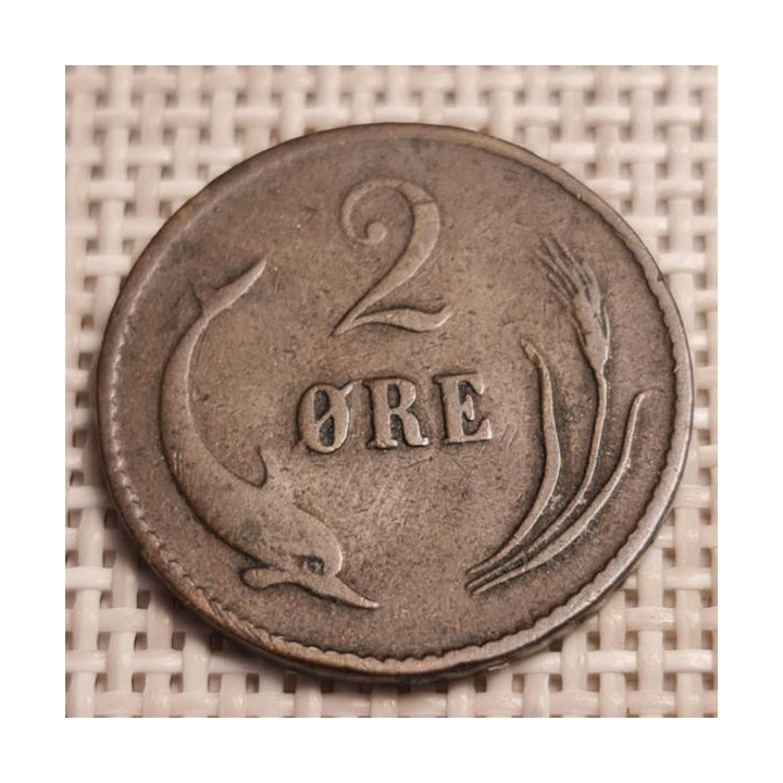 Denmark 2 Øre 1875 KM-793 VF