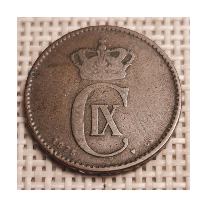Denmark 2 Øre 1875 KM-793 VF