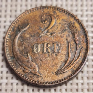 Denmark 2 Øre 1897 KM-793 F