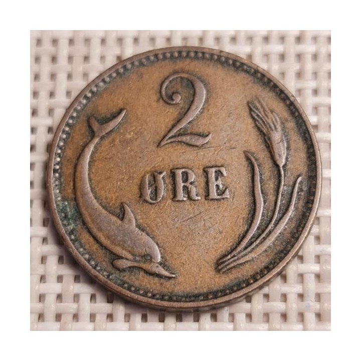 Denmark 2 Øre 1899 KM-793 VF