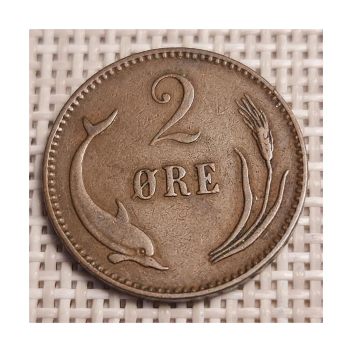Denmark 2 Øre 1902 KM-793 VF