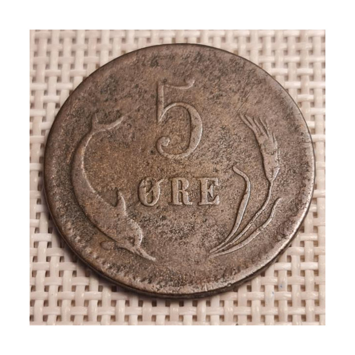 Denmark 5 Øre 1873-1906 KM-794 F