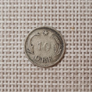 Denmark 10 Øre 1897 KM-795 VF