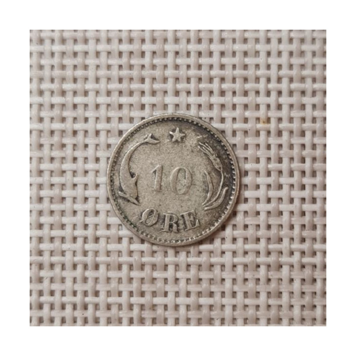 Denmark 10 Øre 1897 KM-795 VF