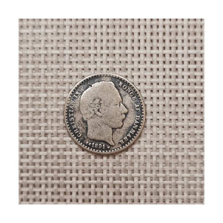 Denmark 25 Øre 1891 KM-796 VF