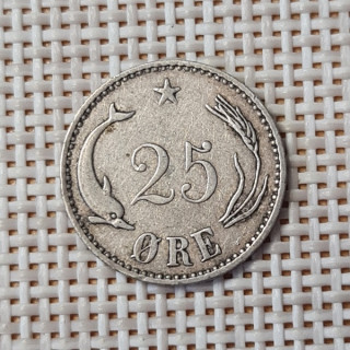 Denmark 25 Øre 1905 KM-796 VF