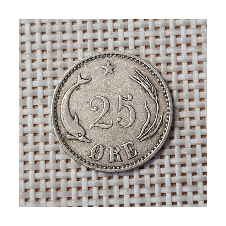 Denmark 25 Øre 1905 KM-796 VF