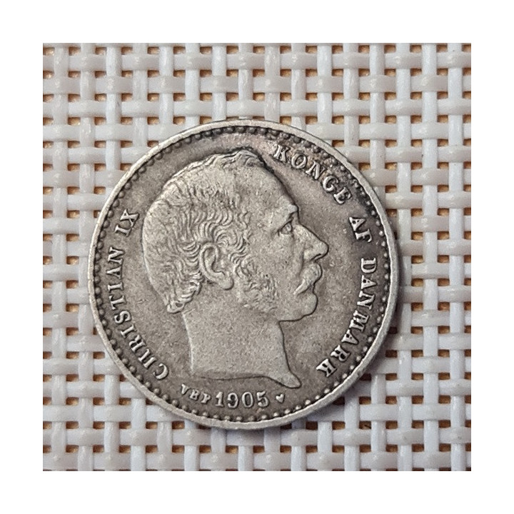 Denmark 25 Øre 1905 KM-796 VF