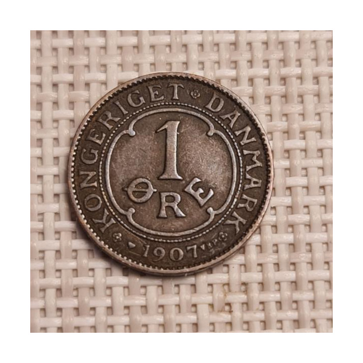 Denmark 1 Øre 1907 KM-804 VF