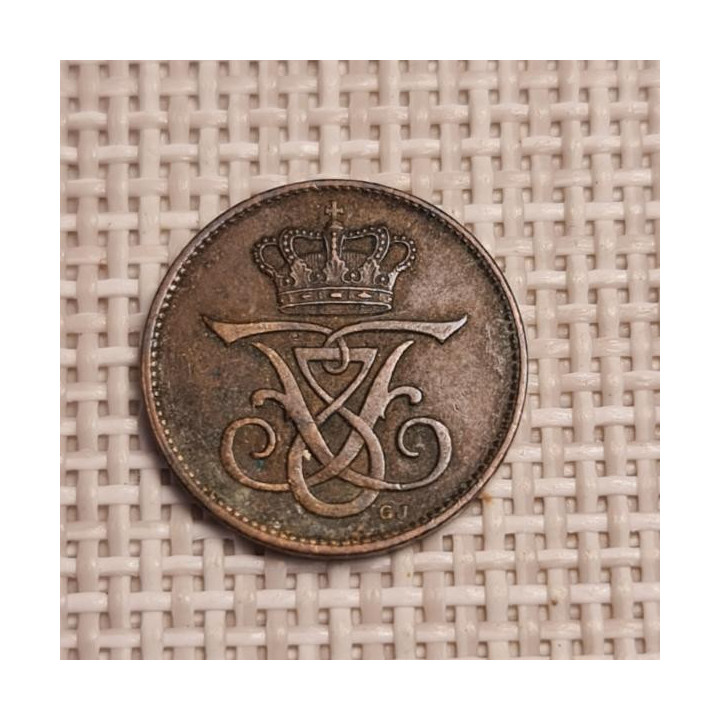 Denmark 1 Øre 1909 KM-804 F