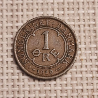 Denmark 1 Øre 1910 KM-804 VF
