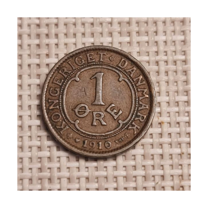 Denmark 1 Øre 1910 KM-804 VF