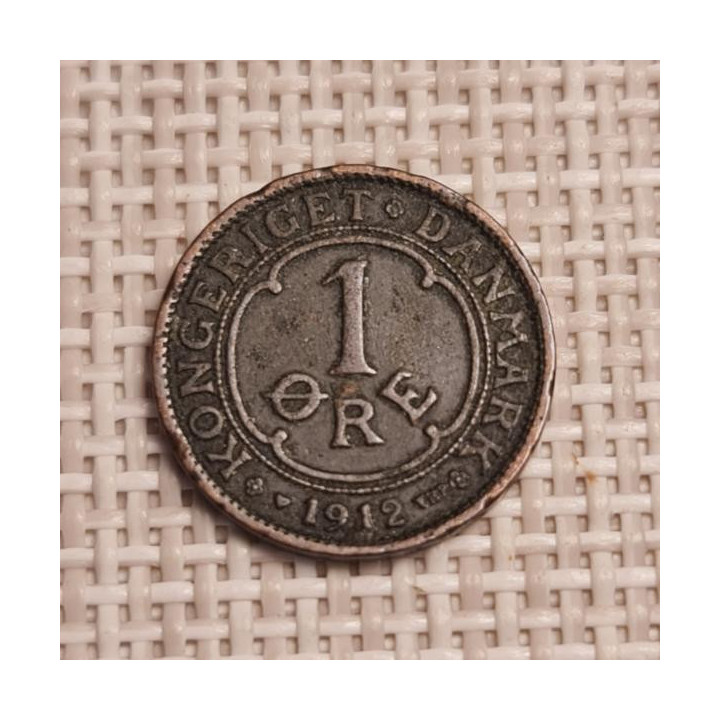 Denmark 1 Øre 1912 KM-804 F