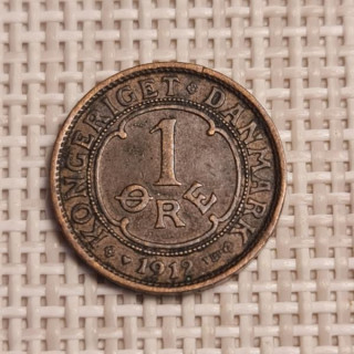 Denmark 1 Øre 1912 KM-804 VF