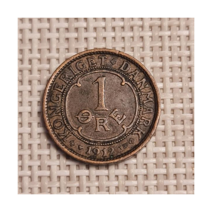 Denmark 1 Øre 1912 KM-804 VF
