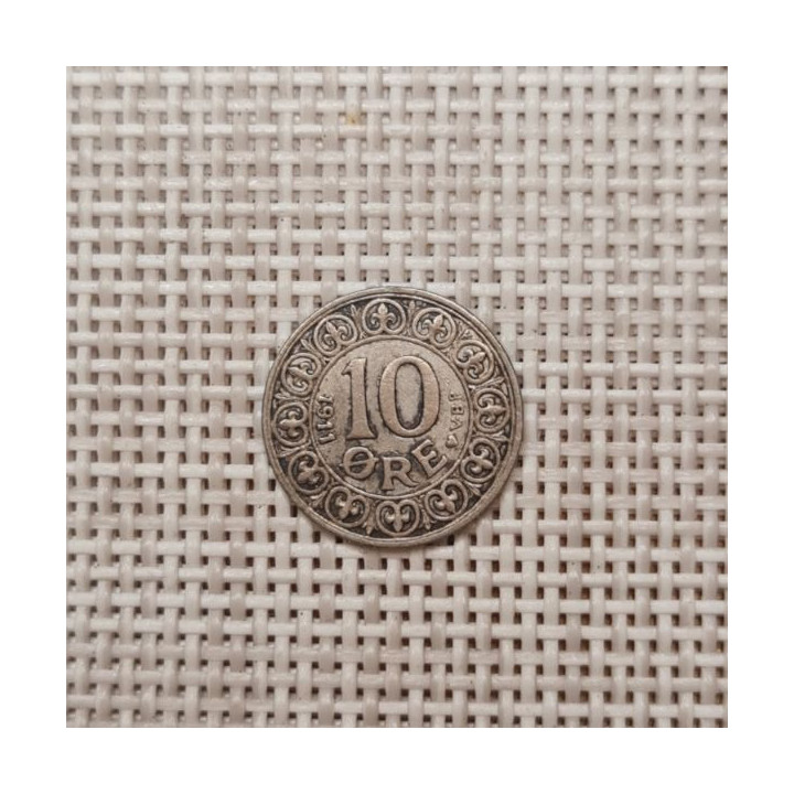 Denmark 10 Øre 1911 KM-807 VF
