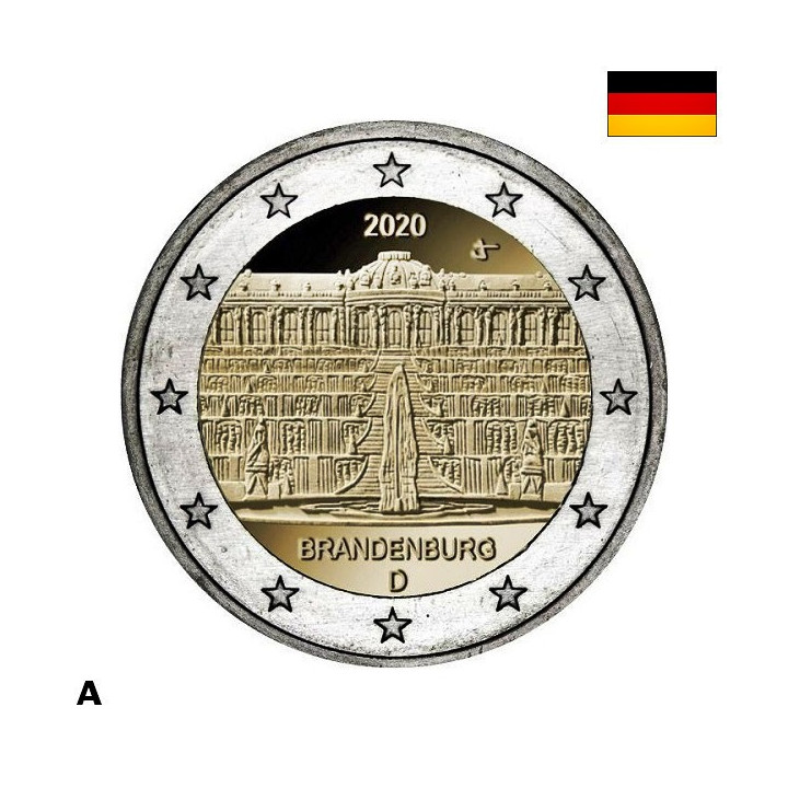 Germany 2 Euro 2020 A "Brandenburg" UNC