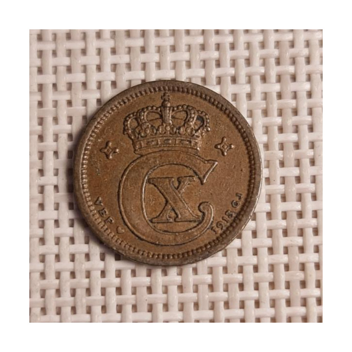 Denmark 1 Øre 1913 KM-812 VF
