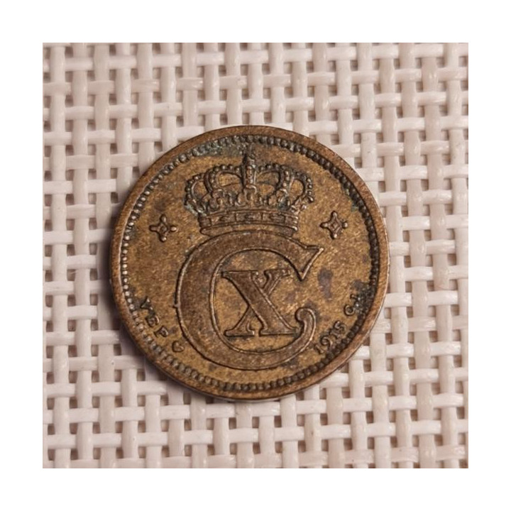 Denmark 1 Øre 1915 KM-812 VF