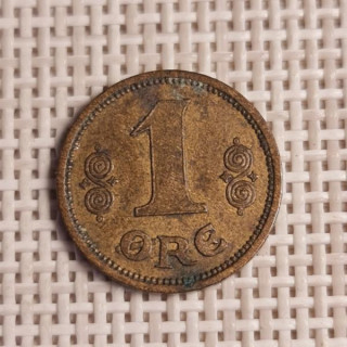 Denmark 1 Øre 1915 KM-812 VF