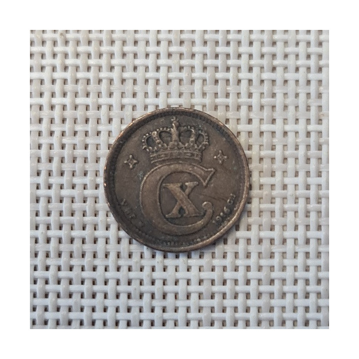 Denmark 1 Øre 1916 KM-812 VF