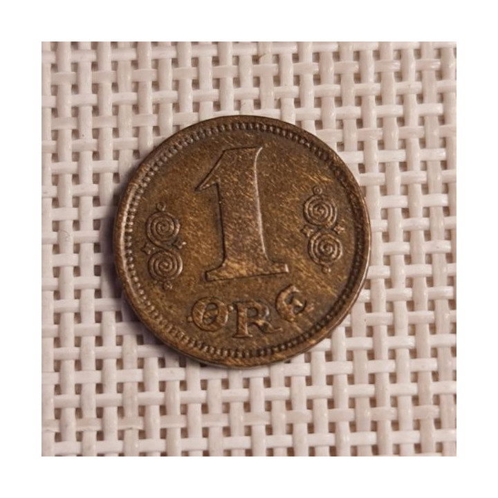 Denmark 1 Øre 1921 KM-812 VF