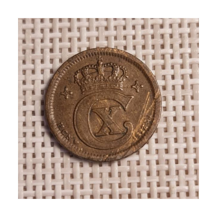 Denmark 1 Øre 1922 KM-812 F