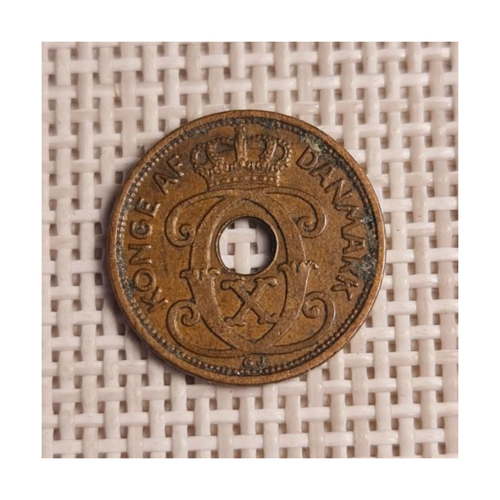 Denmark 1 Øre 1928 KM-826 VF