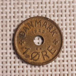Denmark 1 Øre 1929 KM-826 VF