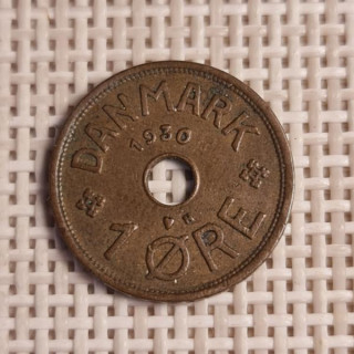 Denmark 1 Øre 1930 KM-826 VF